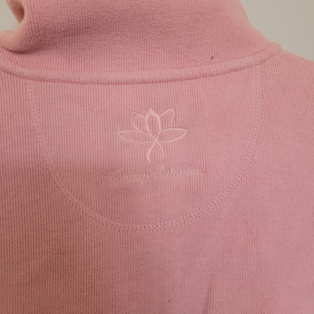 Tommy Bahama Women's Pink Quarter-Zip Sweater - Picture 6 of 10